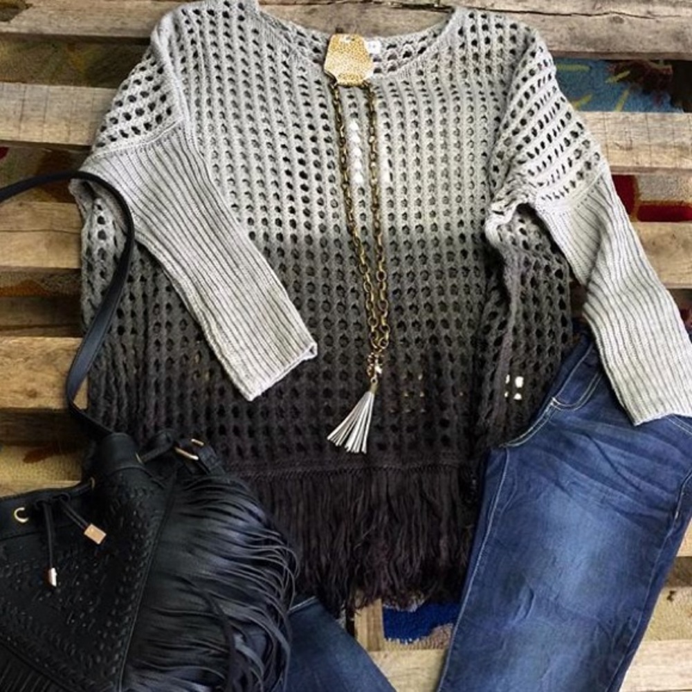 Grey Ombré Sweater